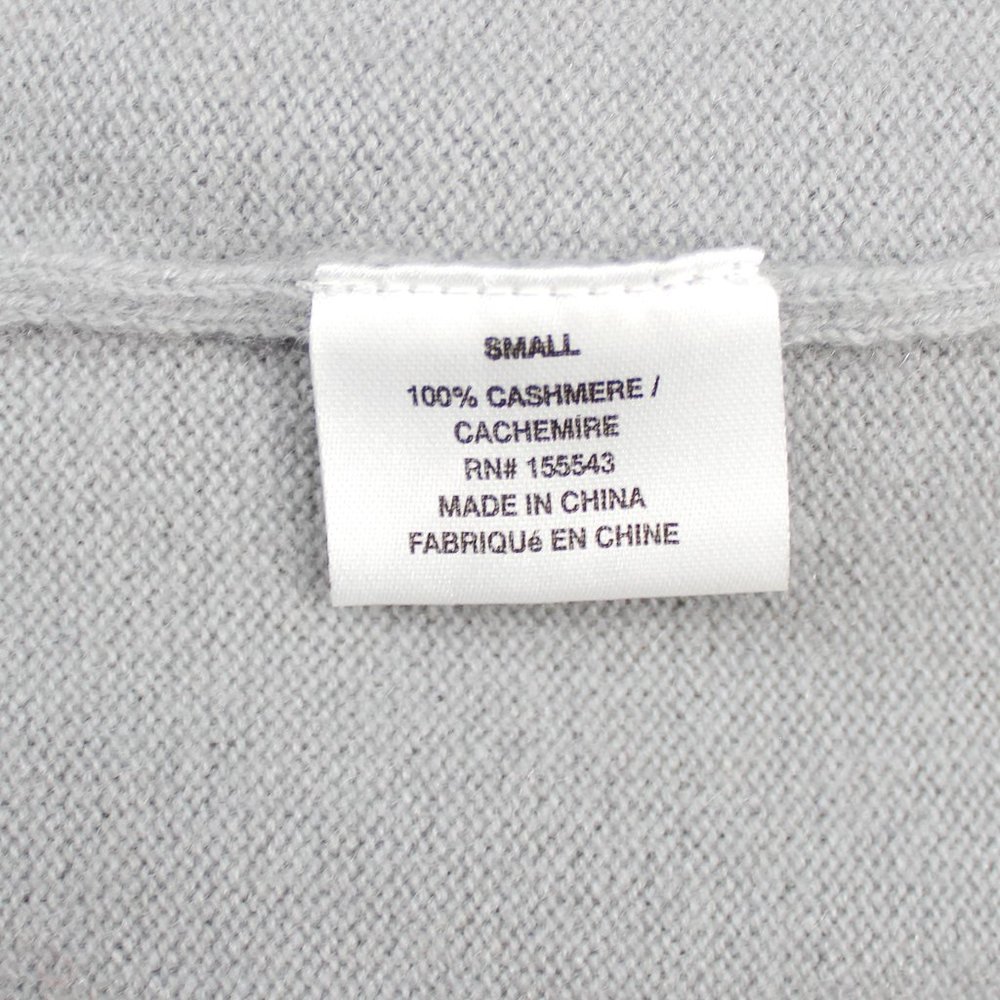Sablyn 100% Cashmere Turtleneck/Cowl Sweater Boxy Cropped Long Sleeve Light Blue - Picture 8 of 11